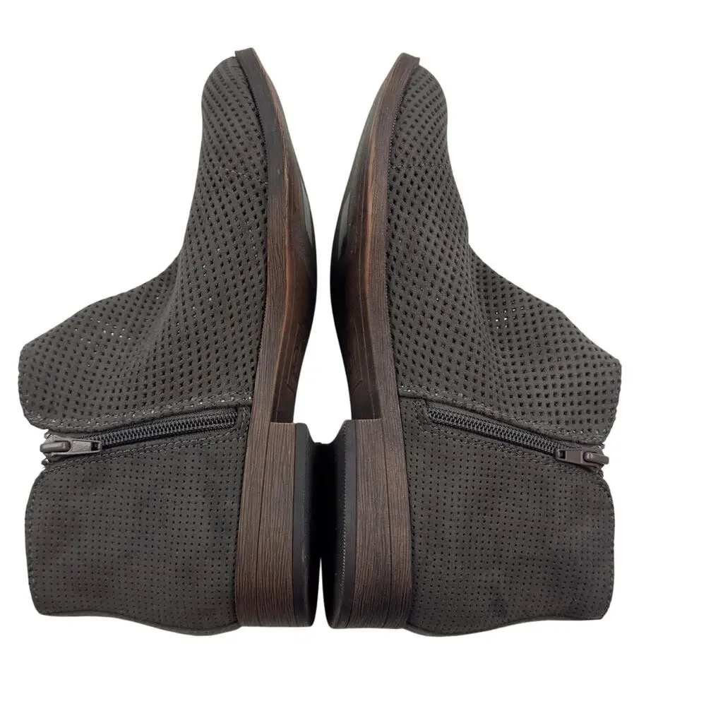 Dolce Vita Soft Flexible Suede Leather Perforated Booties Women's Size 7.5